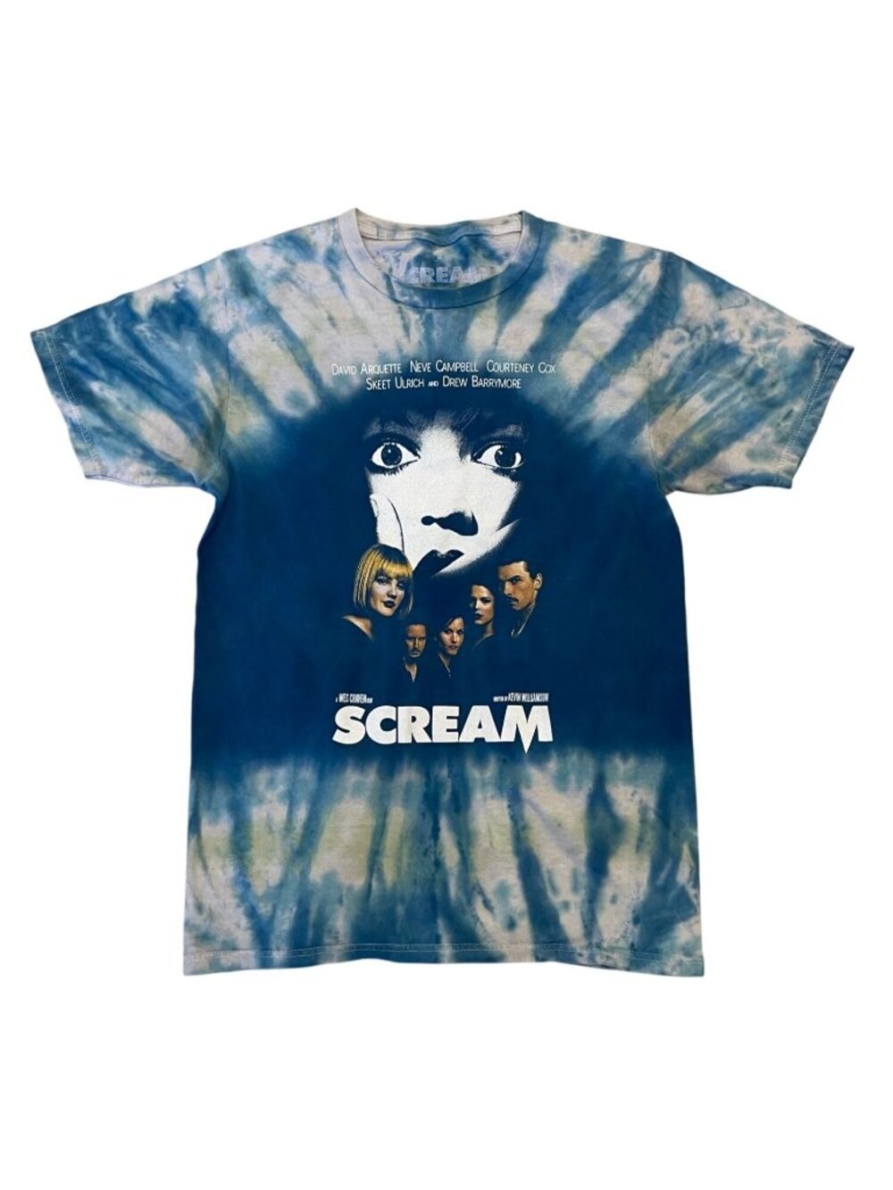 Hot Topic Scream Poster Graphic T-Shirt - Blue & Grey Ghostface Horror official - Picture 1 of 6